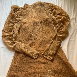 Gold H&M Dress with Key Hole Cutout